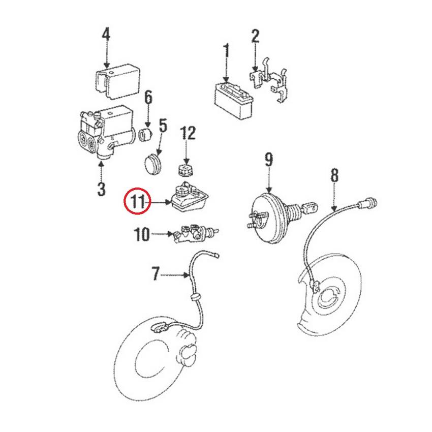 Mercedes Brake Fluid Reservoir 0024310802